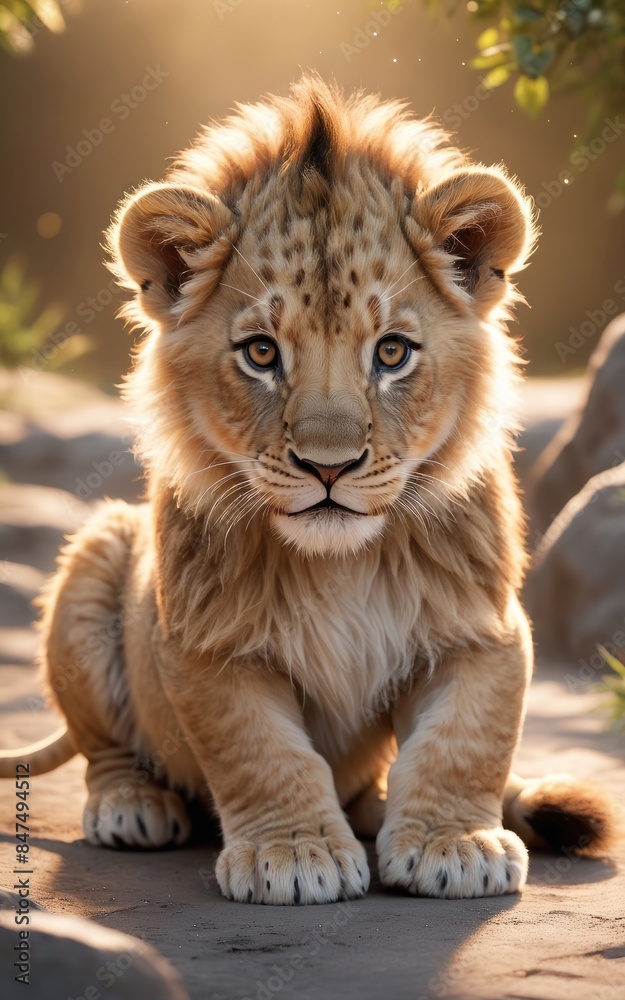 Obraz premium portrait of a lion cub