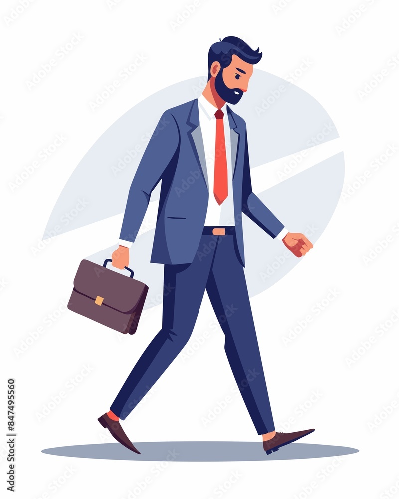 a modern business man walking with a briefcase a modern business man walking with a briefcase