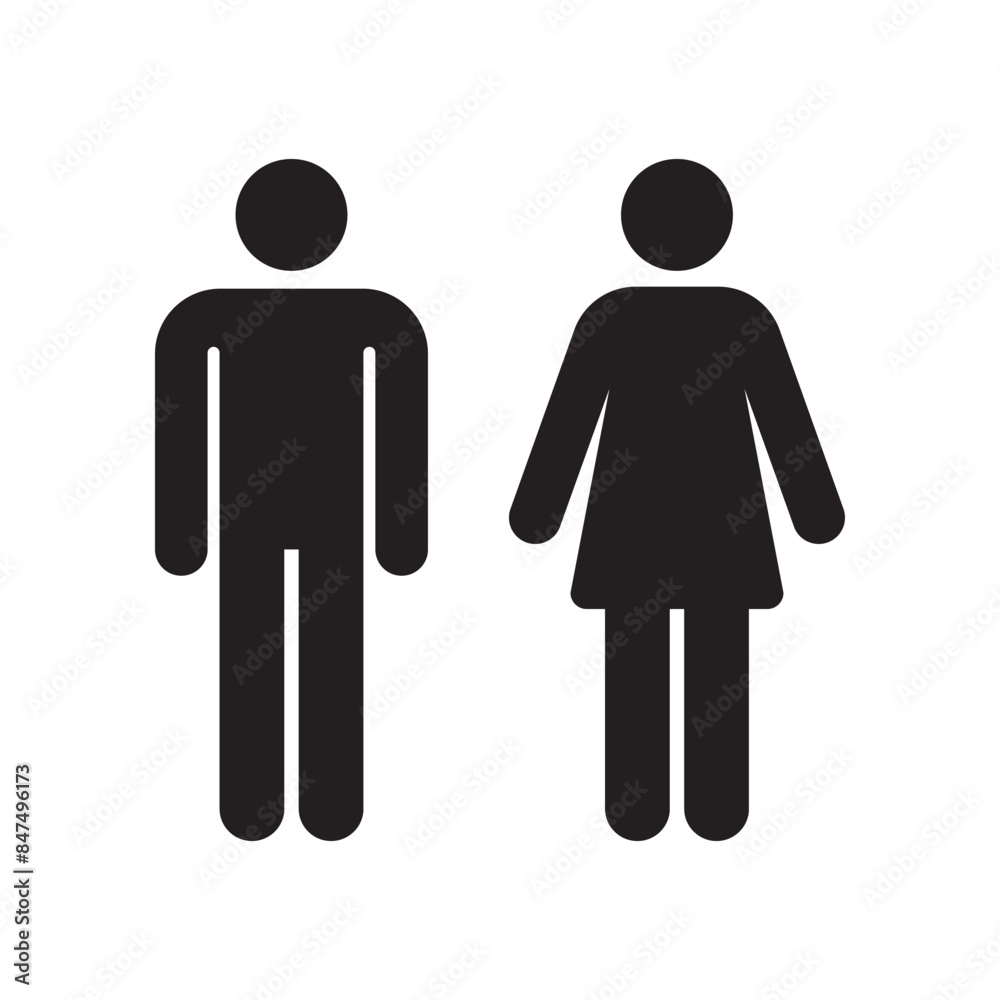 Lavatory and restroom sign for man and women isolated icon graphic vector Lavatory and restroom sign for man and women isolated icon graphic vector