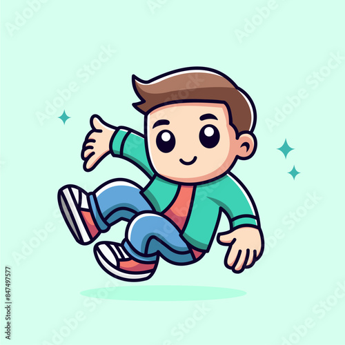 Break dance mascot vector's road to the Paris Olympics
