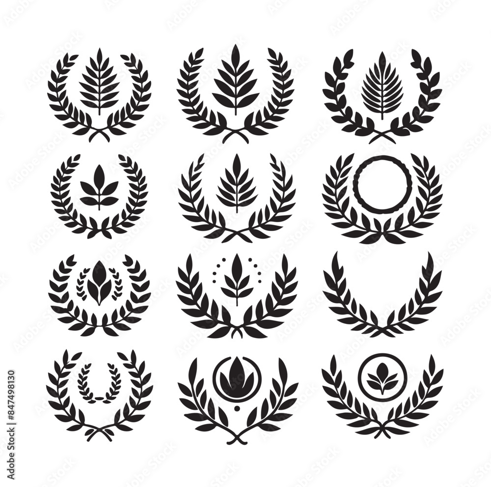 laurel sign illustration icon logo vector illustration laurel sign illustration icon logo vector illustration
