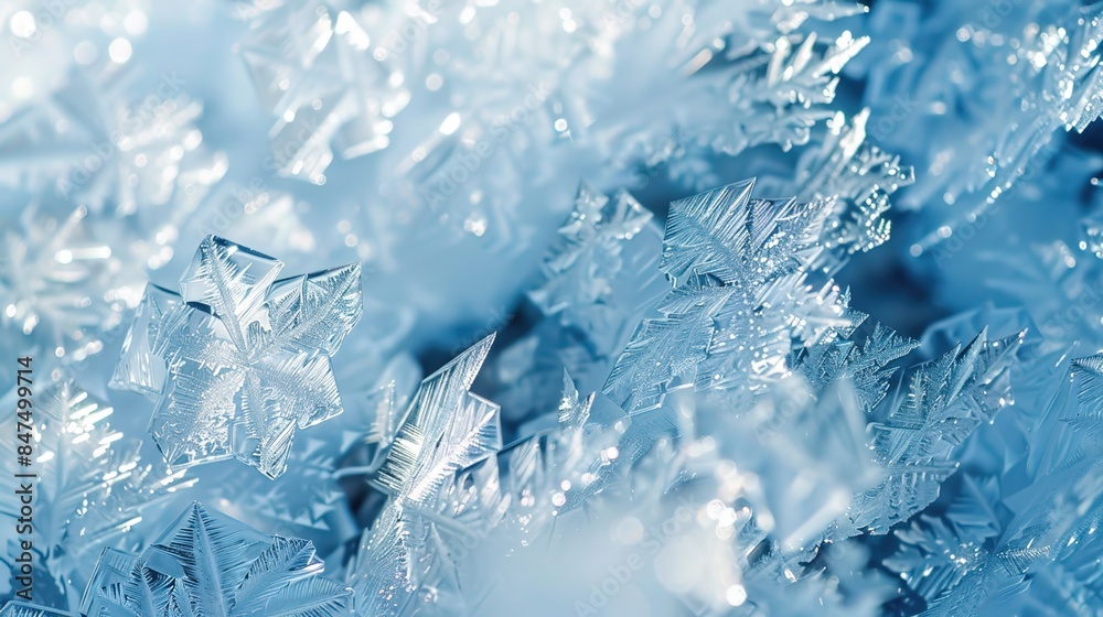 Fototapeta premium Ice pattern wallpaper