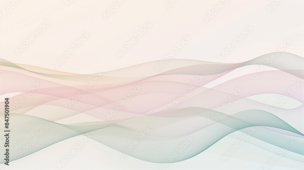 A wave of color is displayed on a white background A wave of color is displayed on a white background