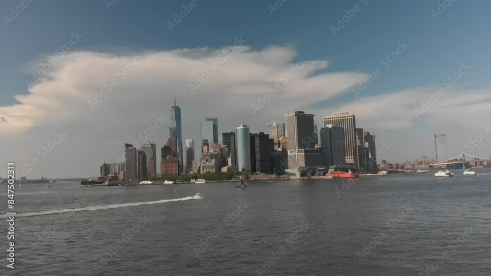 Aerial video of downtown Manhattan New York. USA Aerial video of downtown Manhattan New York. USA