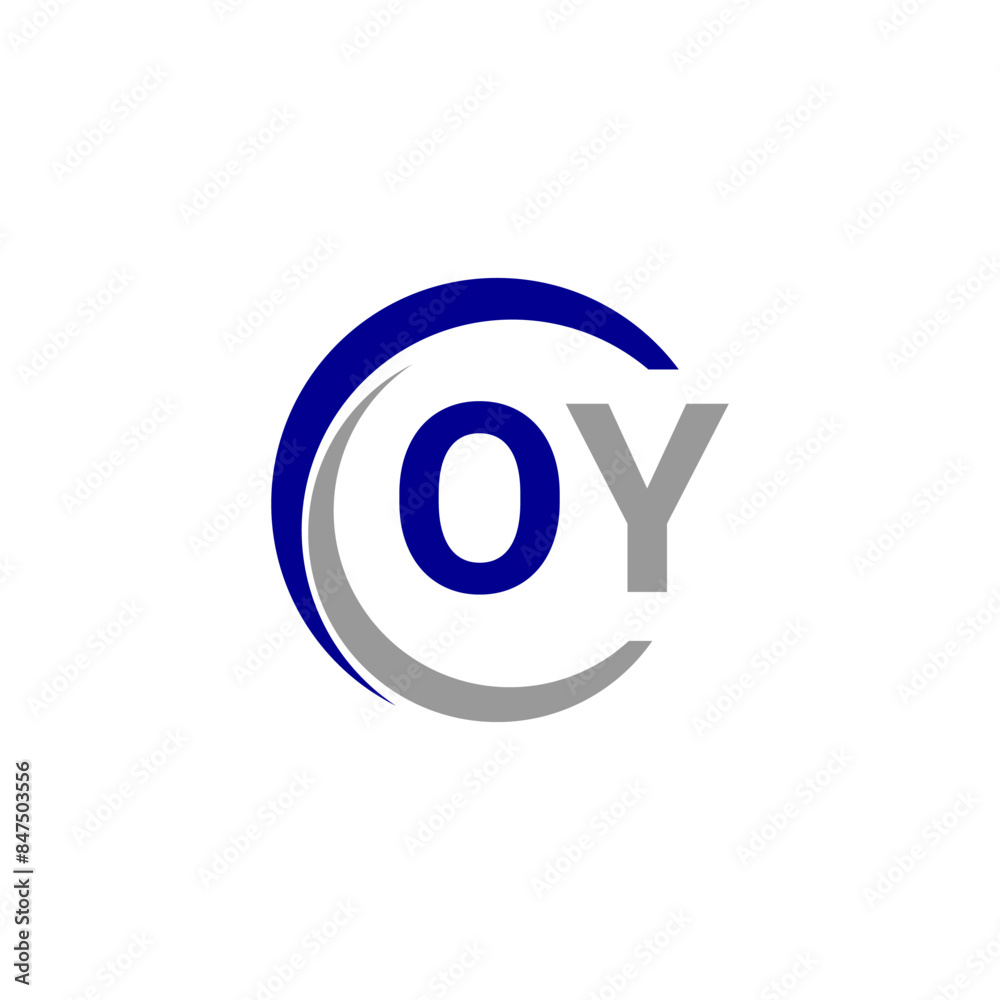 Fototapeta premium Alphabet letters Initials Monogram logo OY, INITIAL Letter OY logo design, template vector illustration. OY Initial Letter Logo design vector template, Graphic Alphabet Symbol for Corporate Business.