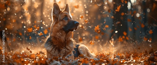 A Majestic German Shepherd Dog, Full Of Strength, HD