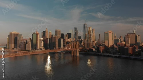 Wallpaper Mural Aerial video of downtown Manhattan New York. USA Torontodigital.ca