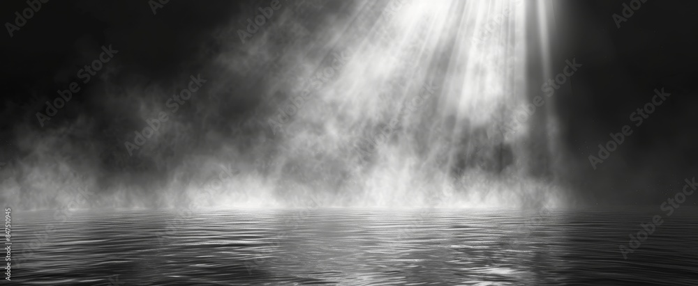 Mystical Light Rays Over Tranquil Waters Mystical Light Rays Over Tranquil Waters