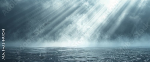 Mystical Ocean Under Moonlight
