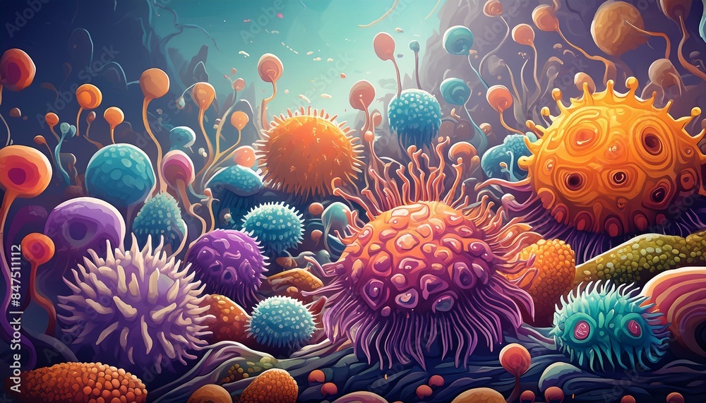 The vibrant colors and dynamic composition of this illustration make it an eye-catching and engaging piece that is sure to captivate viewers of all ages. The vibrant colors and dynamic composition of this illustration make it an eye-catching and engaging piece that is sure to captivate viewers of all ages.