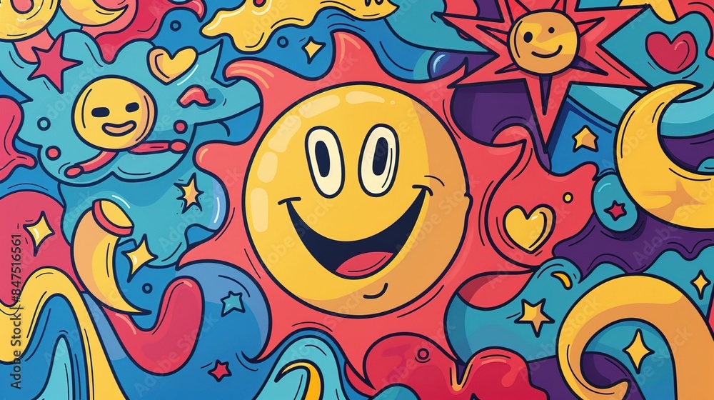 Happy pattern wallpaper Happy pattern wallpaper