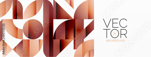 Abstract masterpiece formed by delicate interplay of circles, squares, and triangles. Geometric elements converge in harmonious chaos, evoking sense of modern creativity. Symphony of shapes