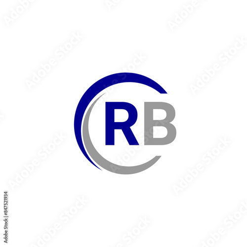 RB Letter Business Logo Design Icon Alphabet Vector Template. RB modern initial creative unique shape monogram logo inspiration.
