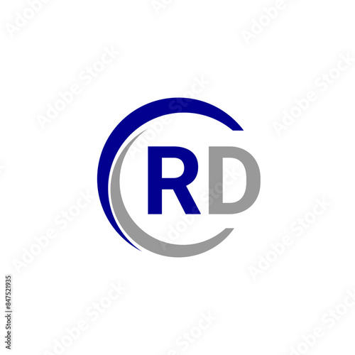 RD Letter Business Logo Design Icon Alphabet Vector Template. RD modern initial creative unique shape monogram logo inspiration.
