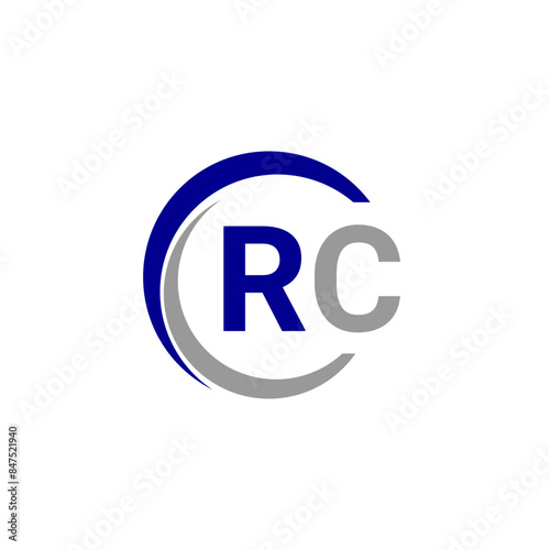 RC Letter Business Logo Design Icon Alphabet Vector Template. RC modern initial creative unique shape monogram logo inspiration.

