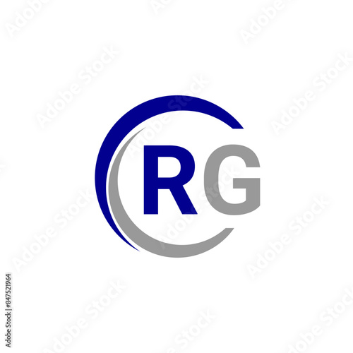 RG Letter Business Logo Design Icon Alphabet Vector Template. RG modern initial creative unique shape monogram logo inspiration.