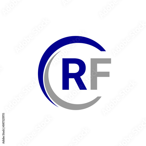 RF Letter Business Logo Design Icon Alphabet Vector Template. RF modern initial creative unique shape monogram logo inspiration.

