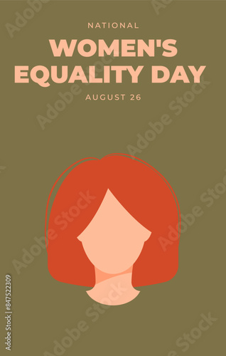 Women's Equality Day. Feminism holiday. Concept for banner, card, poster. Vector illustration in flat style.