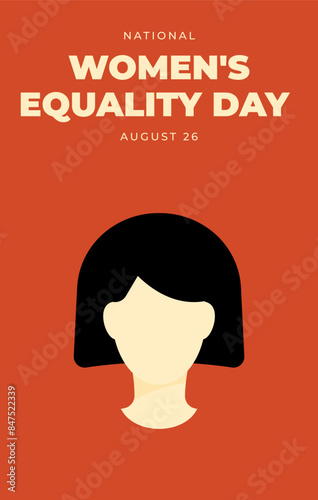 Women's Equality Day. Feminism holiday. Concept for banner, card, poster. Vector illustration in flat style.