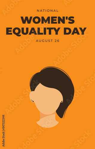 Women's Equality Day. Feminism holiday. Concept for banner, card, poster. Vector illustration in flat style.