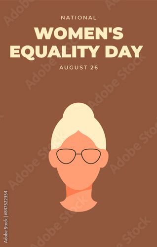 Women's Equality Day. Feminism holiday. Concept for banner, card, poster. Vector illustration in flat style.