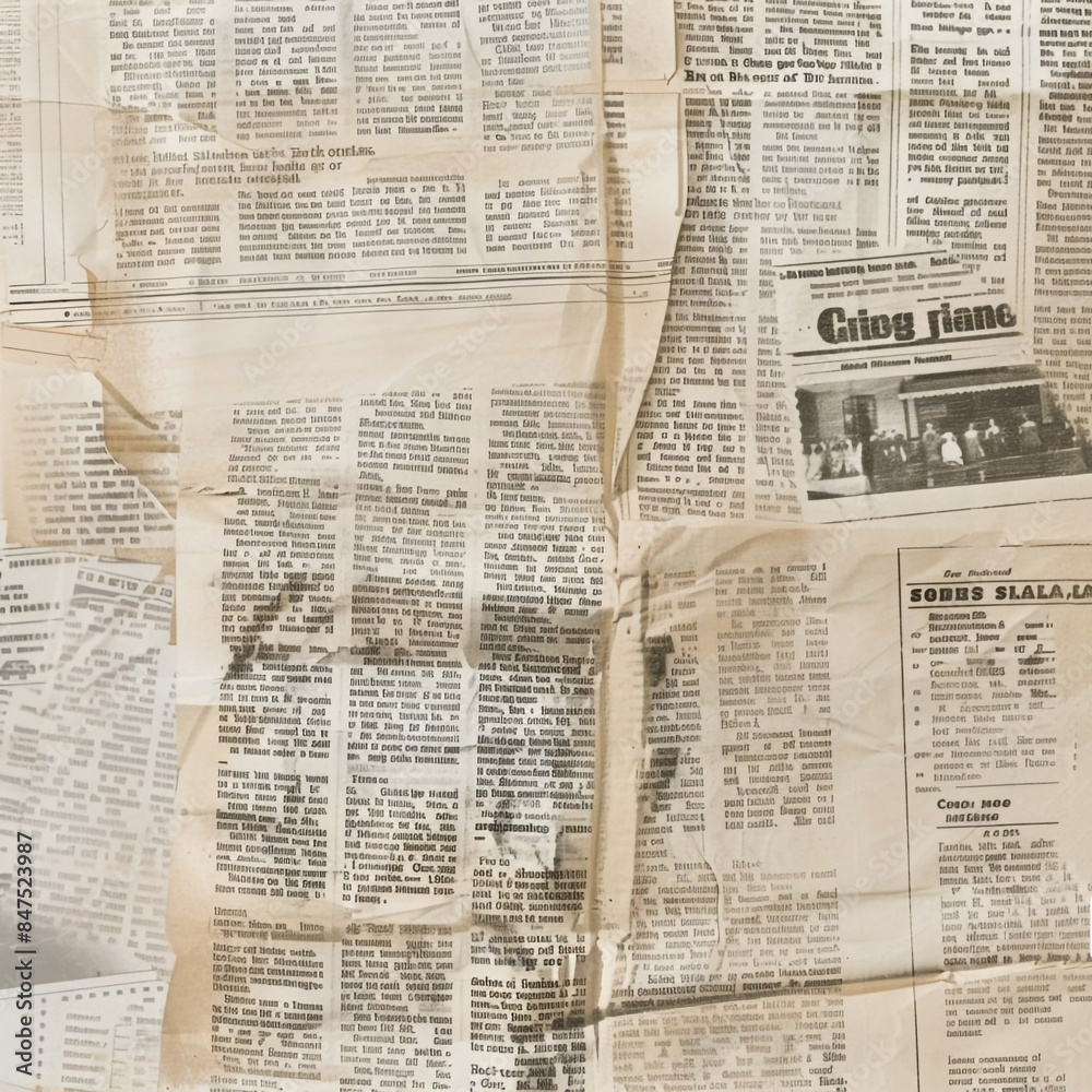 Fototapeta premium Vintage Old Newspapers Background