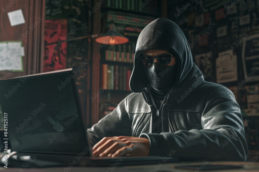 thief working on laptop by generative ai thief working on laptop by generative ai