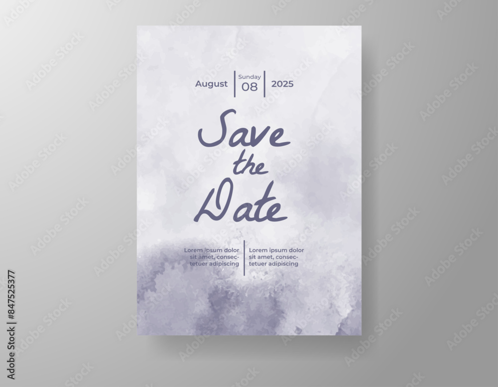Wedding invitation with abstract watercolor background Wedding invitation with abstract watercolor background