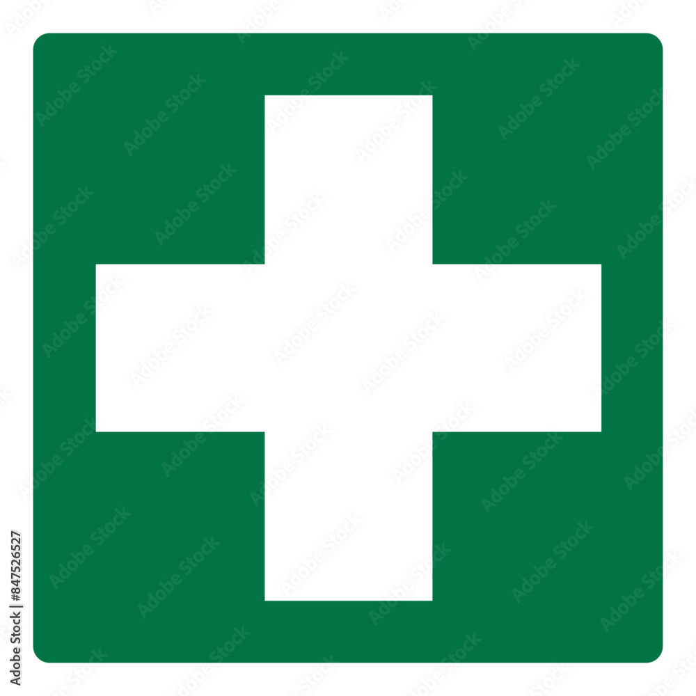 Fototapeta premium iso emergency and first aid safety signs first aid symbol and pictogram only size 1 x 1 square shape
