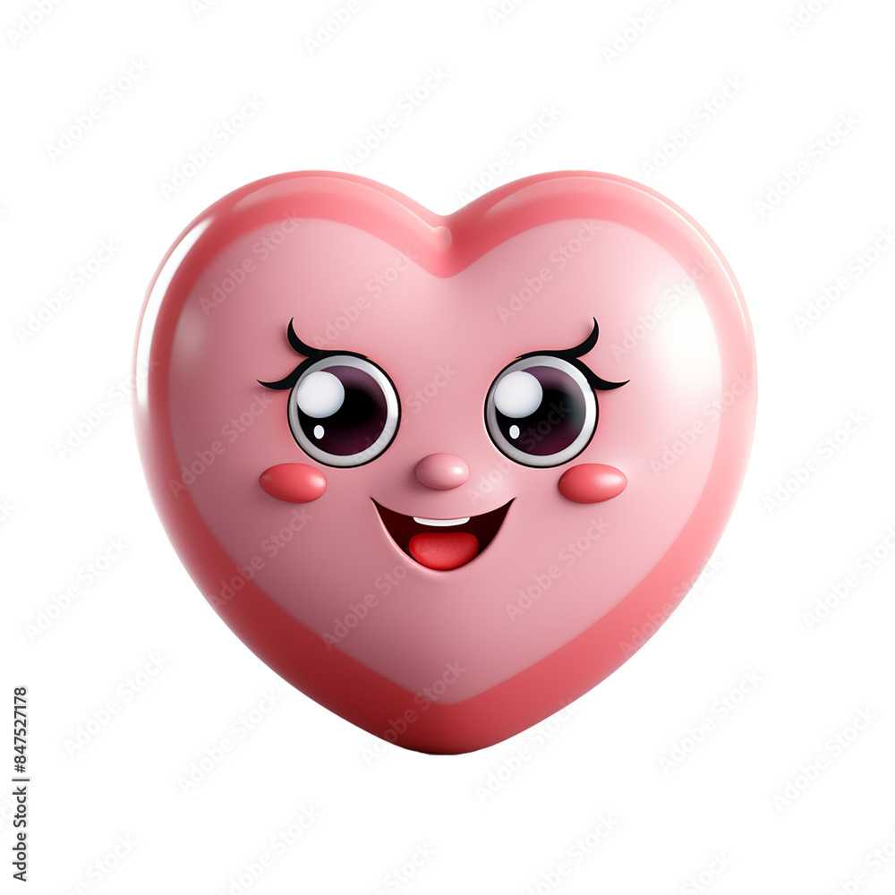 Fototapeta premium Heart with smile png