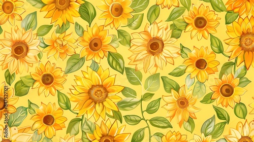 Sunny pattern wallpaper