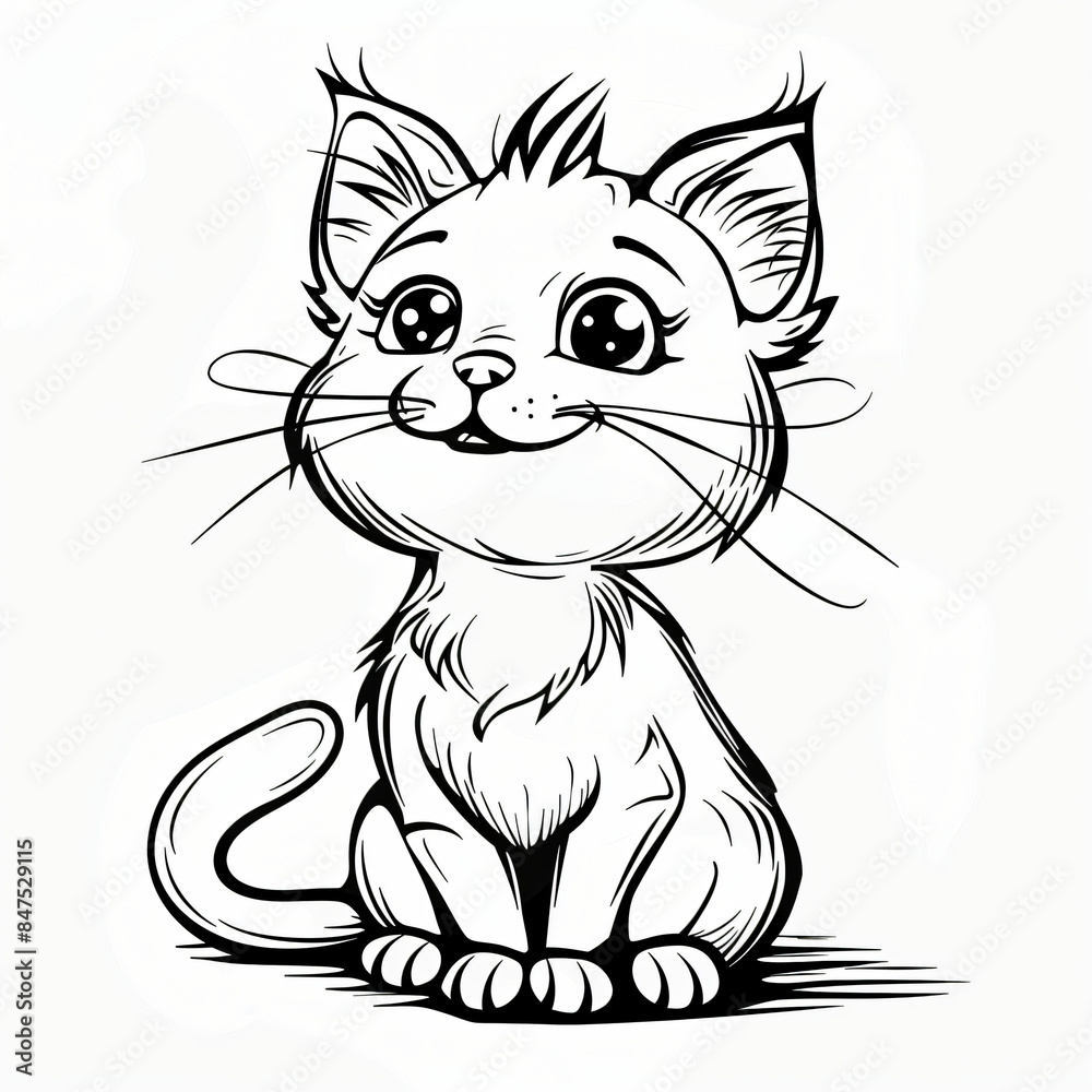 a drawing of a cat with a tail that says quot the name quot a drawing of a cat with a tail that says quot the name quot