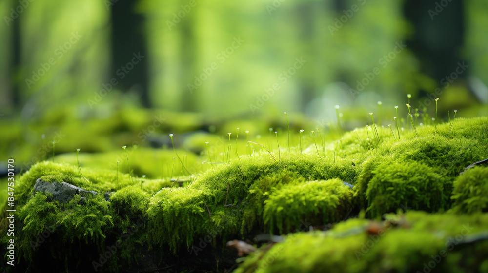 A lush green field with a few rocks and a few trees in the background A lush green field with a few rocks and a few trees in the background