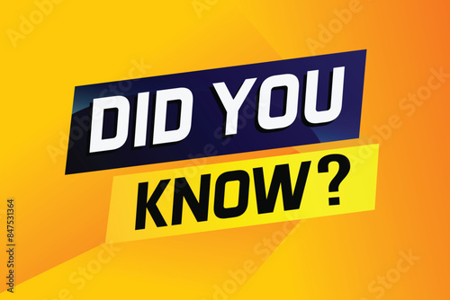 Did you know ? word concept vector illustration and 3d style, landing page, template, ui, web, mobile app, poster, banner, flyer, background, gift card, coupon, label, wallpaper

