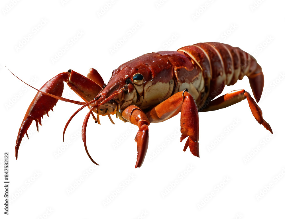 crayfish on white crayfish on white