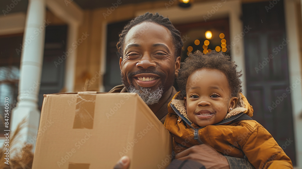 a family is moving into their new home.generative ai a family is moving into their new home.generative ai