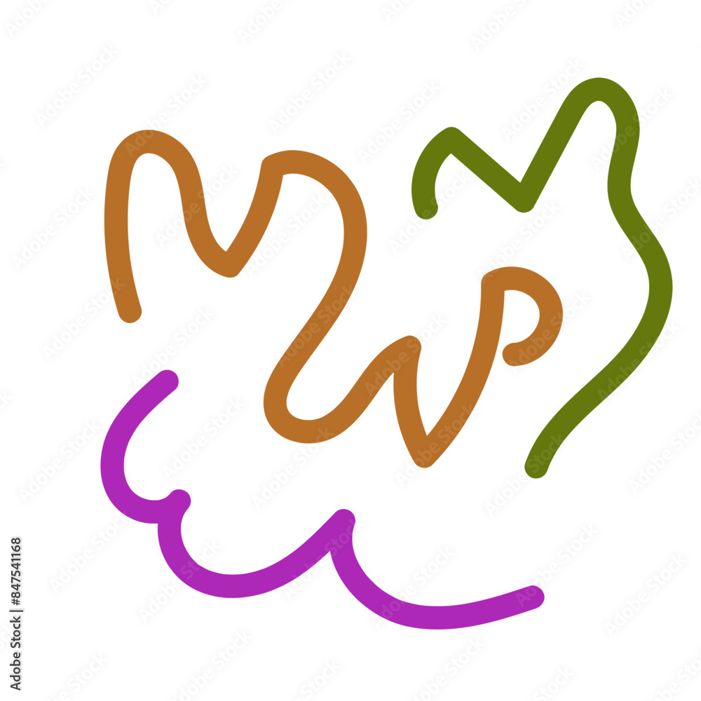Abstract squiggly lines vectors Abstract squiggly lines vectors