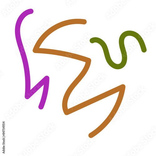 Abstract squiggly lines vectors