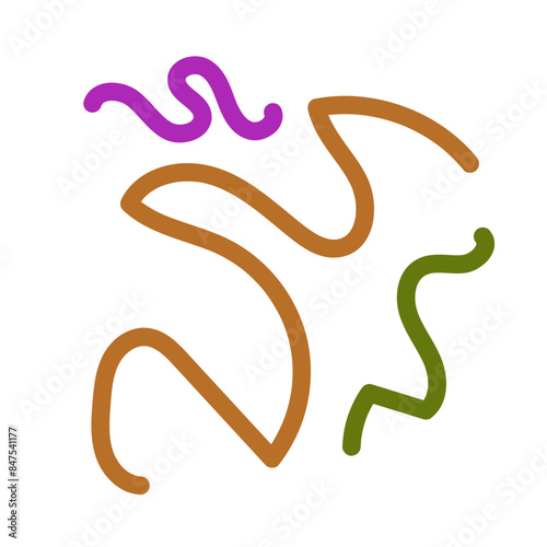 Abstract squiggly lines vectors