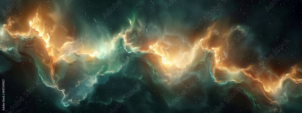 Background of beautiful green glowing energy flow Background of beautiful green glowing energy flow