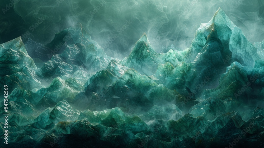 Fototapeta premium Background of beautiful green glowing energy flow