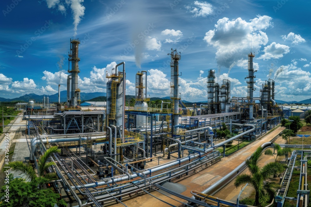 Industrial Plant Panorama Industrial Plant Panorama