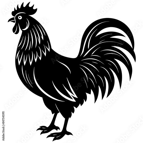 black color roosters silhouette of silhouette vector illustration