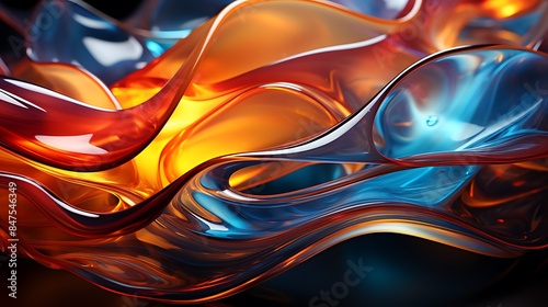 **Transparent abstract glass, vibrant luminous soft lighting- Image #4 @BAN ME?