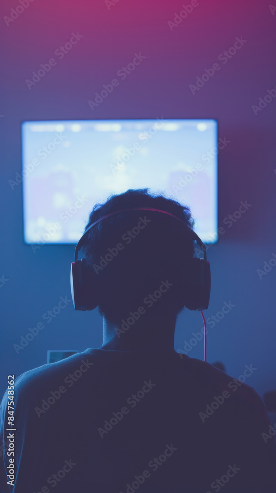 男, 男性, パソコン, モニター, 映像, 仕事, ゲーム, 後ろ姿, ヘッドセット, ヘッドフォン, 音楽, Man, male, computer, monitor, video, work, game, back, headset, headphone, music 男, 男性, パソコン, モニター, 映像, 仕事, ゲーム, 後ろ姿, ヘッドセット, ヘッドフォン, 音楽, Man, male, computer, monitor, video, work, game, back, headset, headphone, music