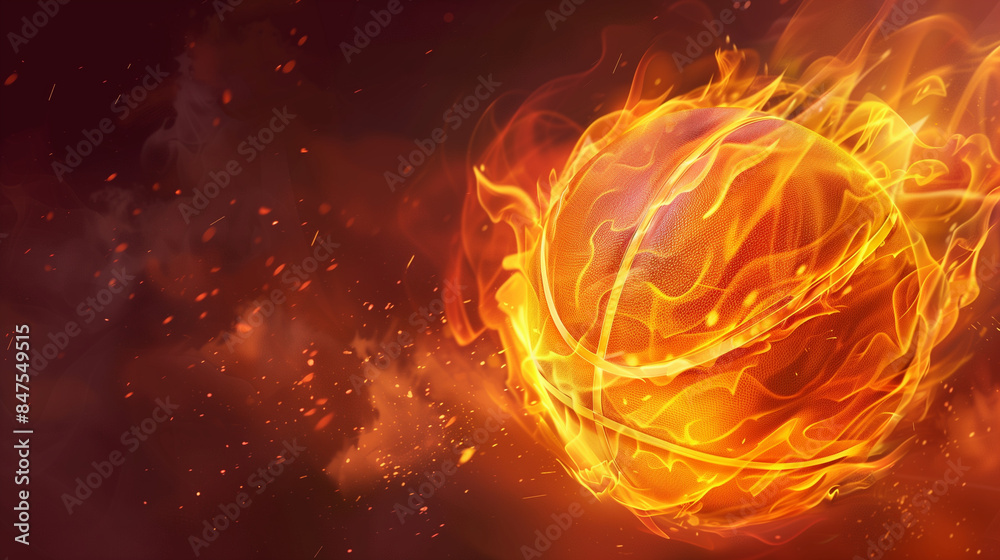 Basketball Fire Dynamic Action and Intense Energy in Fiery Sports Illustration Flaming Basketball Excitement Basketball Fire Dynamic Action and Intense Energy in Fiery Sports Illustration Flaming Basketball Excitement