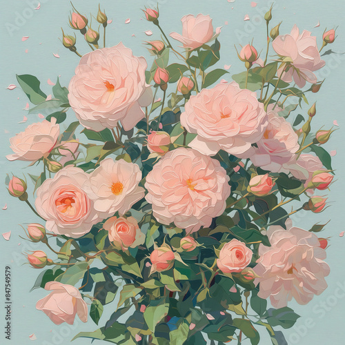 Exquisite floral decorations, illustrations, oil paintings, vintage, hand-painted, essential for home decor