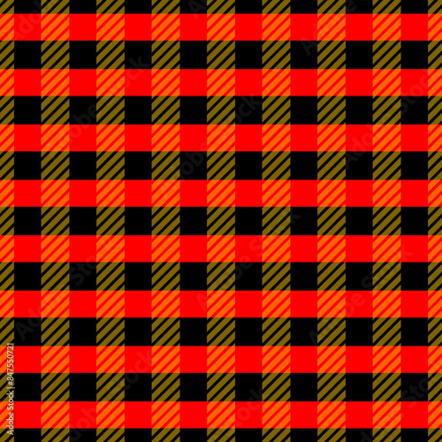 Seamless Plaid Patterns for Scarf, Dress, Skirt, and Other Modern Spring Autumn Winter Fashion Textile Design.Scottish ornament, check, gingham tartan motif red black color
