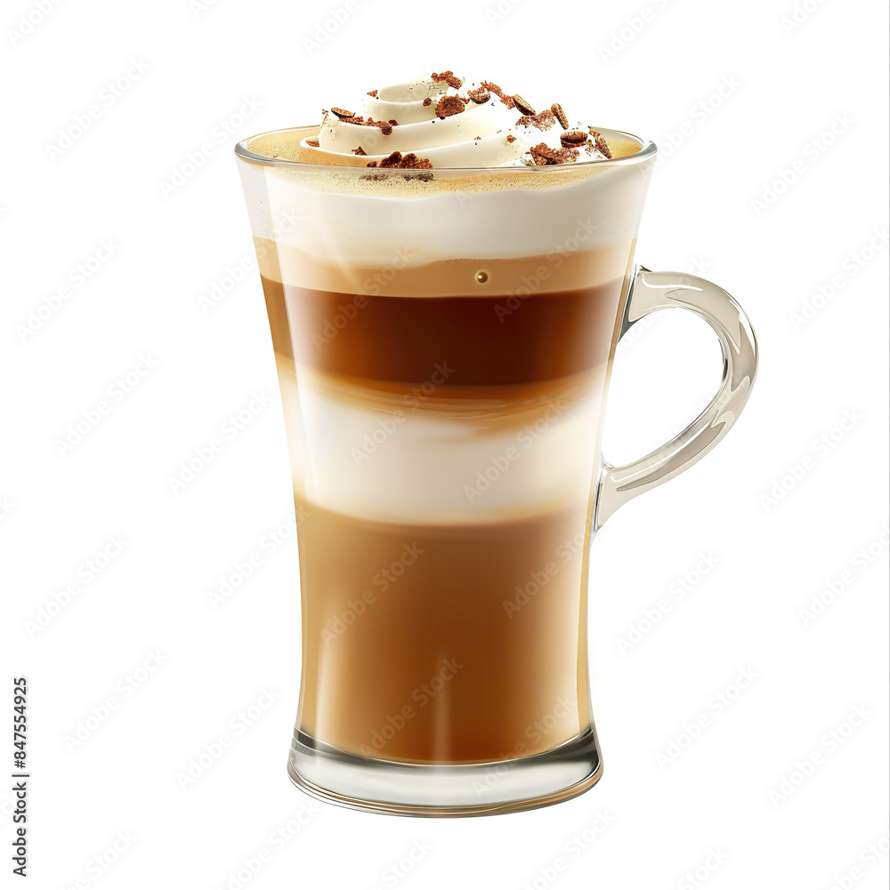 Gourmet Layered Latte with Cream Gourmet Layered Latte with Cream