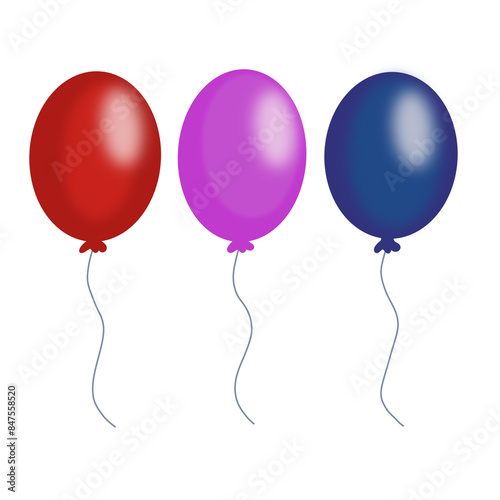 balloons isolated on white